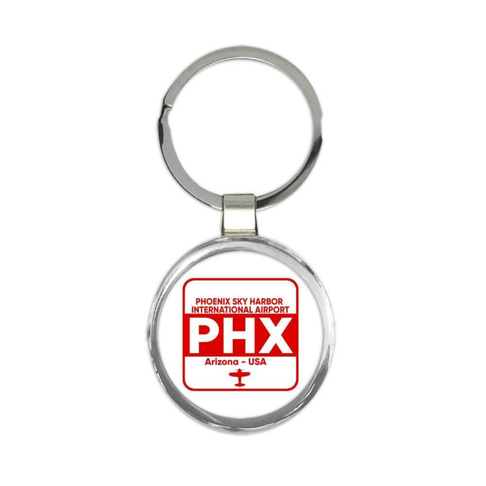 Gift Keychain : USA Phoenix Sky Harbor Airport Arizona PHX Travel Airline Pilot