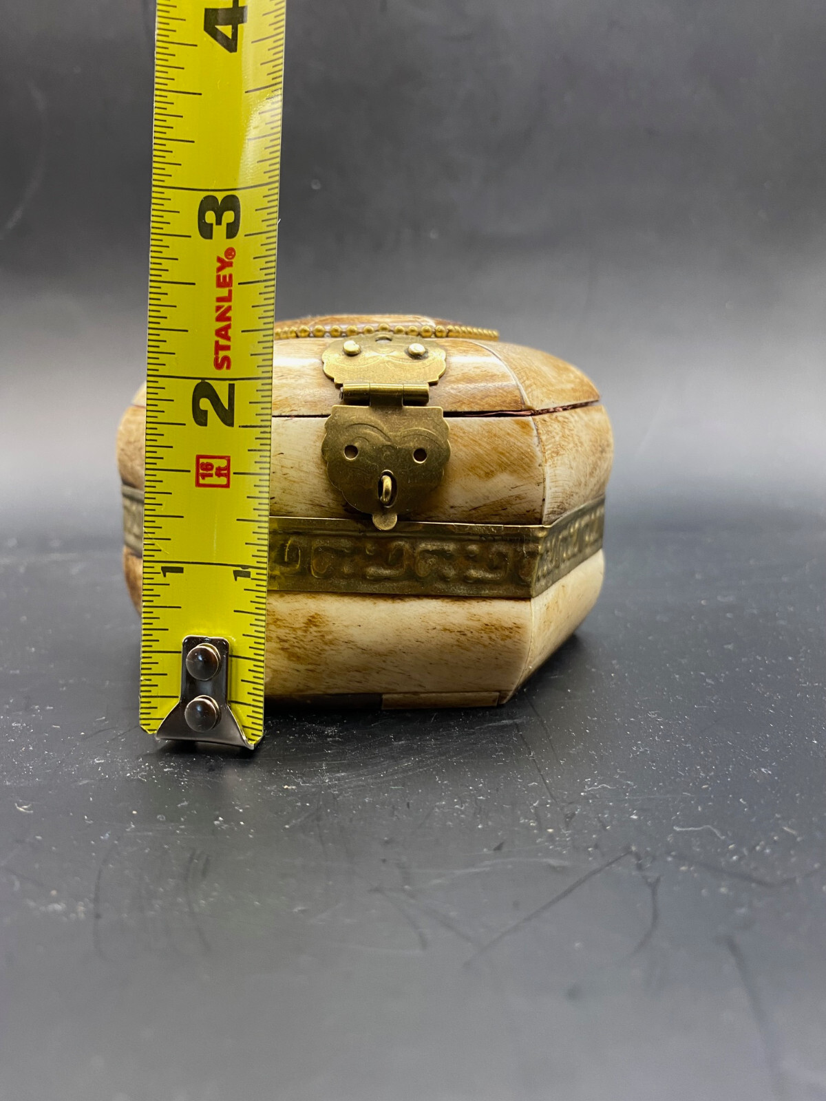 Hexagonal Bone Trinket Box