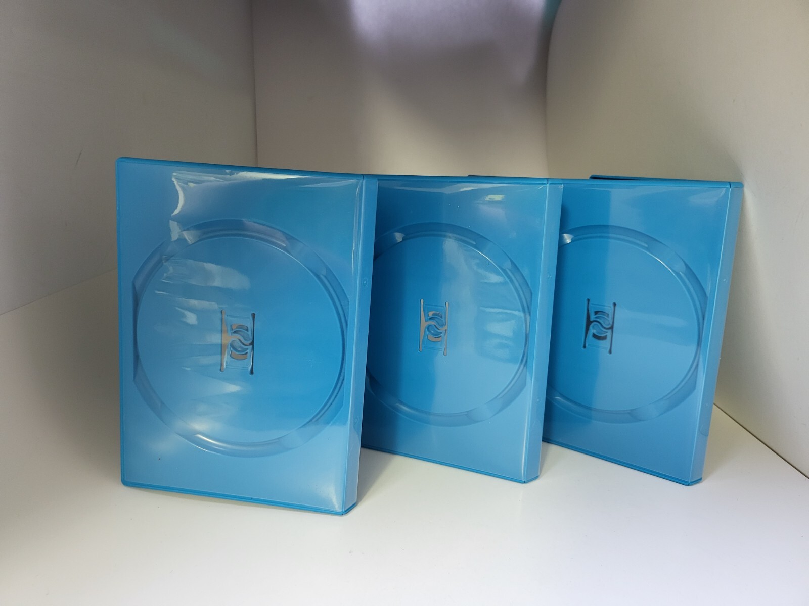 THREE NEW Genuine Original Nintendo Wii U Blue Empty Replacement Video Game Case