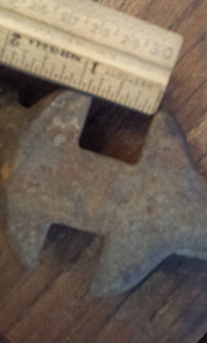 vintage cast iron unbranded Multi-Wrench - some damage