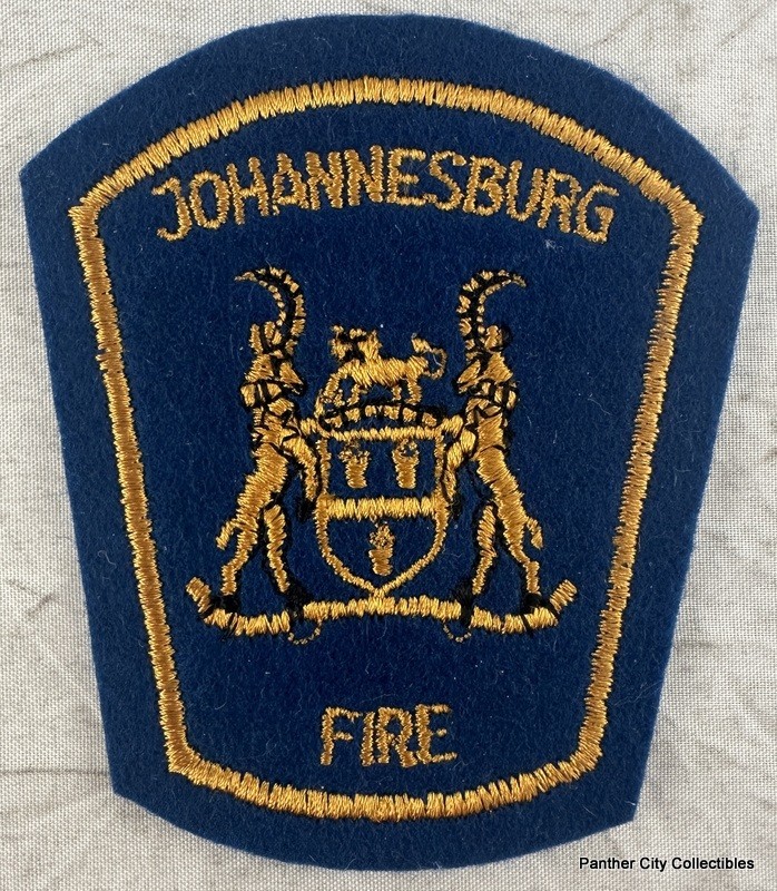 Vintage Retired Obsolete Johannesburg South Africa Fire Department Felt Patch