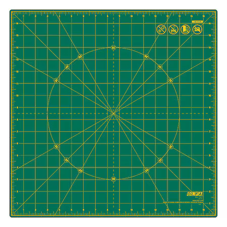 Olfa Rm-17S-01 Cutting Mat, Green, L.N. 17'', W.N. 17''