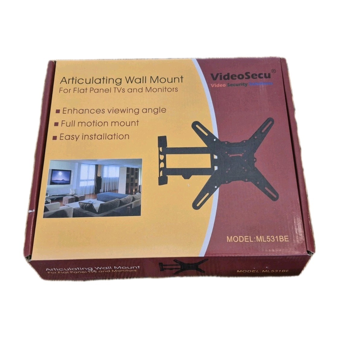 NEW Articulating Wall Mount For Flat Panel TVs and Monitors VideoSecu ML531BE