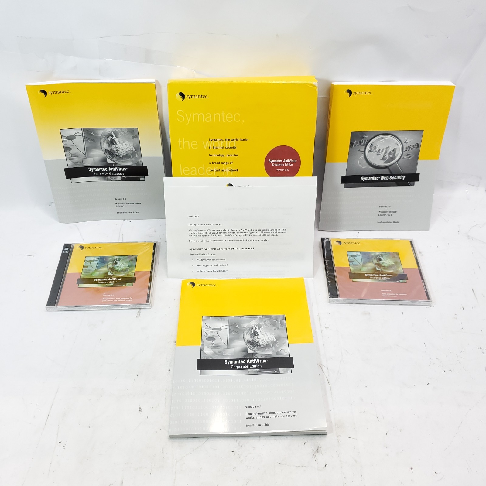 Symantec AntiVirus Enterprise Edition 8.1 / 8.6 Box Set Open Box Contents Sealed