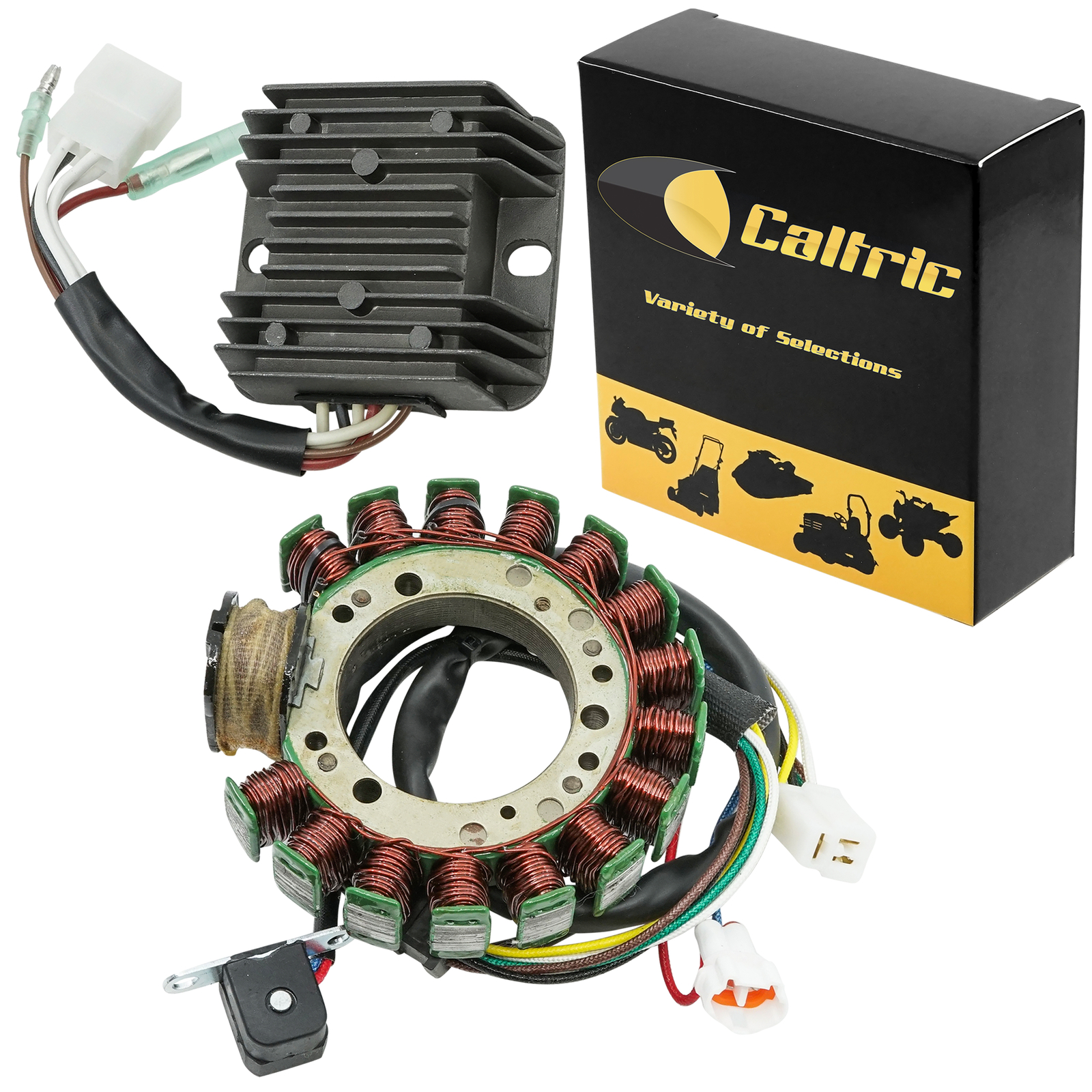Stator & Regulator Rectifier For Yamaha Kodiak 400 YFM400FW 4x4 1993-1995