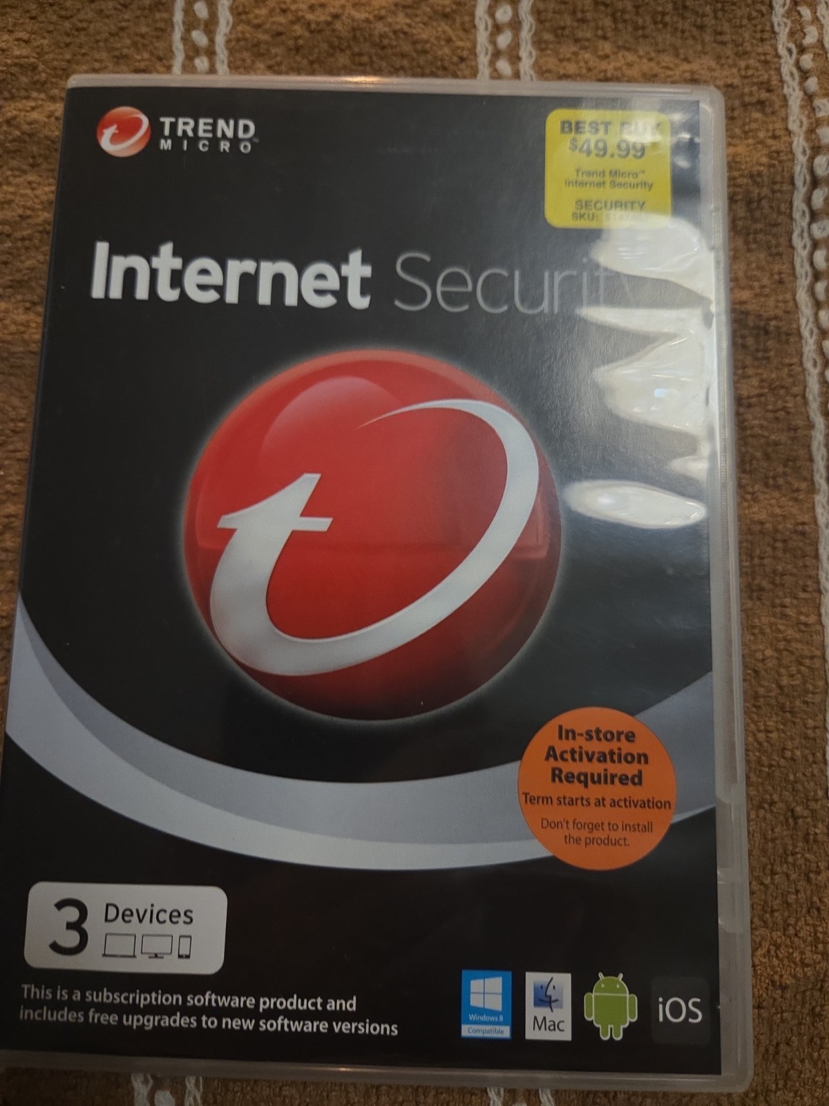 Trend Micro Internet Security (2014) 3 Devices, Windows 8, Mac, IOS, Android