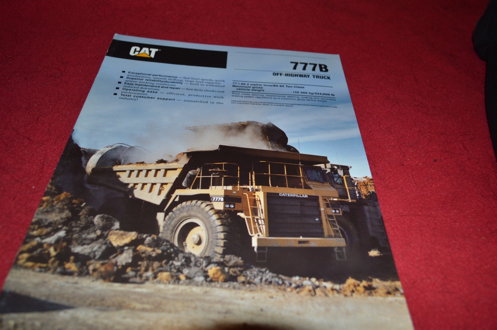 Caterpillar 777B Rock Haul Truck Dealer's Brochure DCPA4