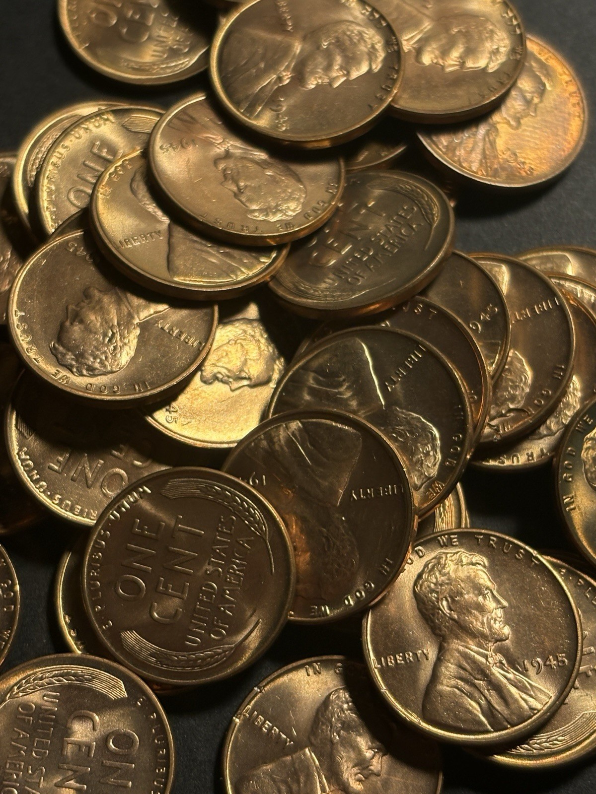 1945 Lincoln Wheat Cent — Uncirculated MS Red 🔥 Original Roll