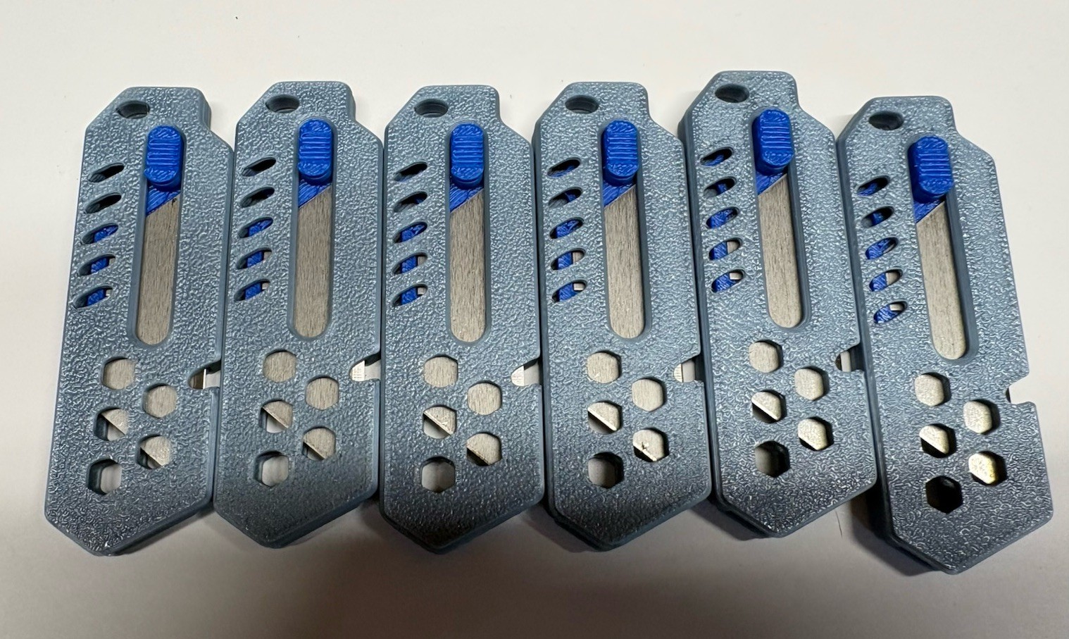 3-D Printed Retractable Box Cutter, Utility Knife, Razor Knife. Ez Blade Swap