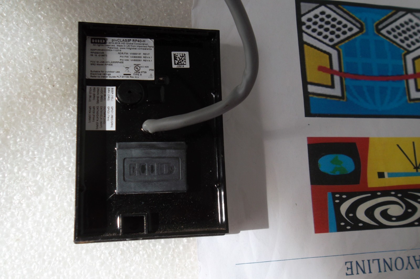 HID 920PHRNEK00004 pivCLASS SE RP40 Access Control Reader RP40EKNR w/BackPlate