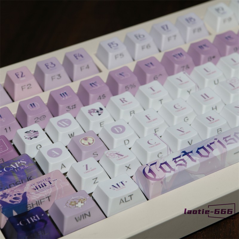 120 Keycaps Honkai Star Rail Castorice Cherry Moa Dye-sub for Cherry MX Keyboard