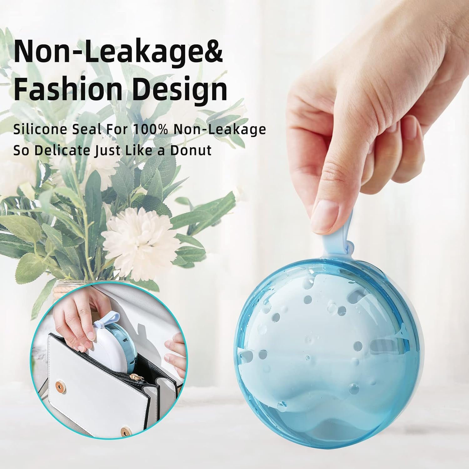 Portable Leak-Proof Denture Cup Kit with Cleaning Tools and Mirror