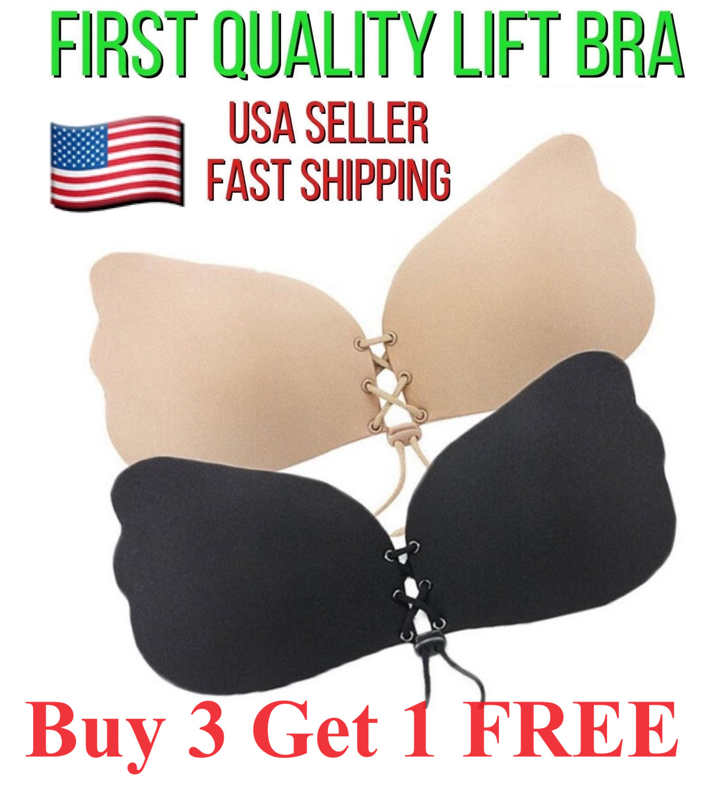 Silicone Gel Invisible Bra Self-adhesive Push Up Strapless Backless Stick On