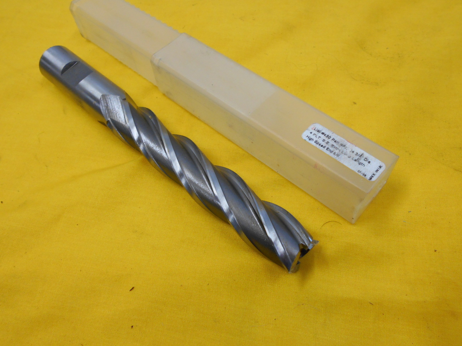 NEW 4 FLUTE HSS ENDMILL 3/4" shank x 3/4" dia x 4" loc mill cutter tool M2