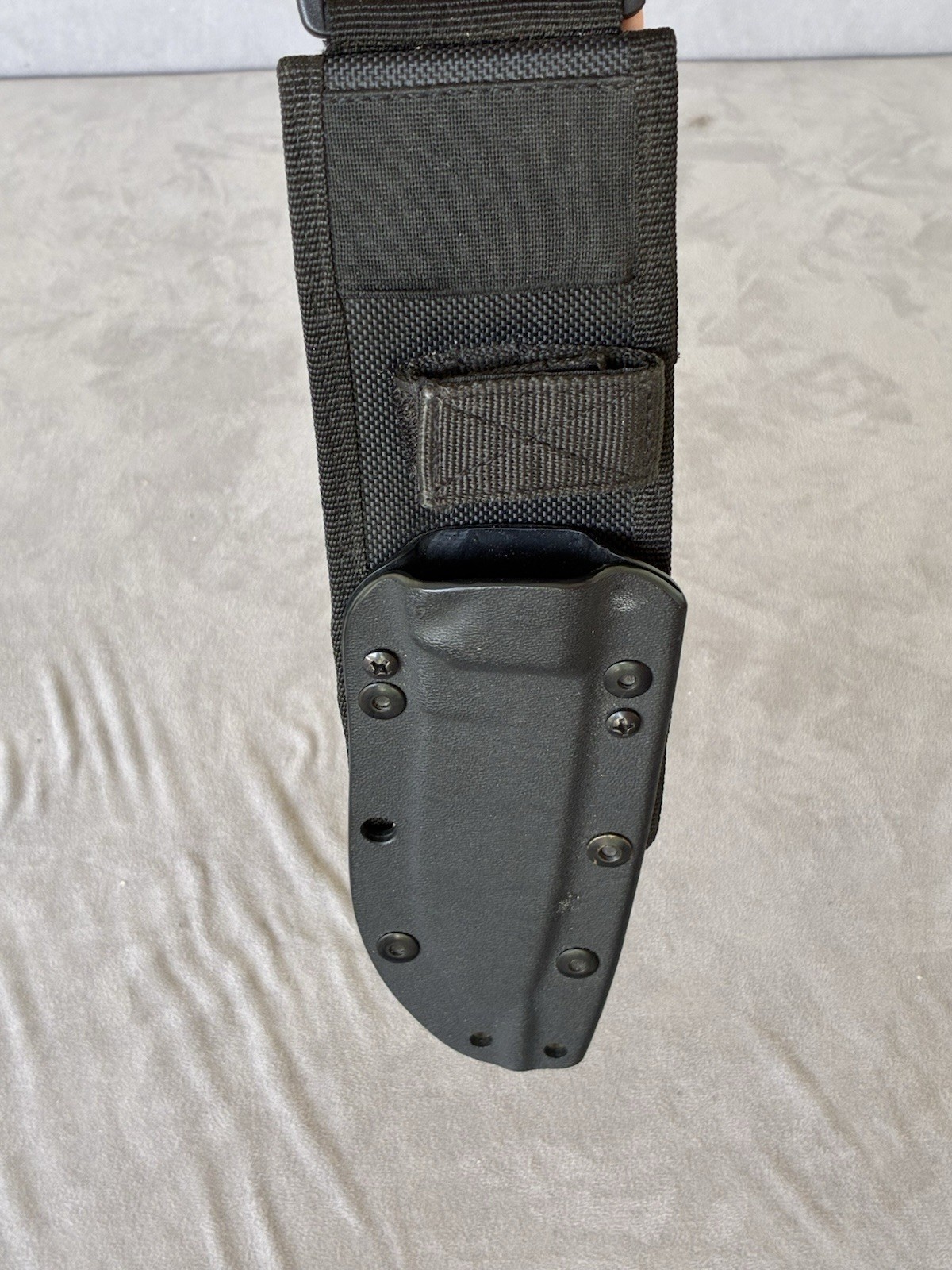 Tactical Knife Sheath w/ Belt Loop Black Kydex Nylon MOLLE Compatible