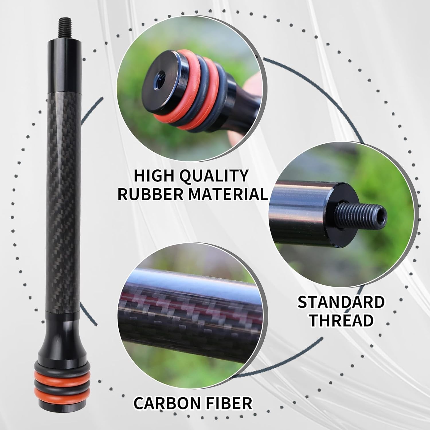 8 Inch Archery Bow Stabilizer Carbon Balance Bar Absorber