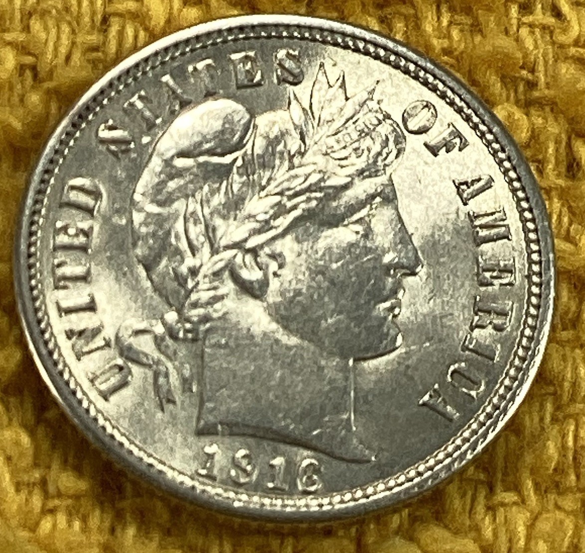 1916 Barber Dime 10c. FREE SHIPPING.