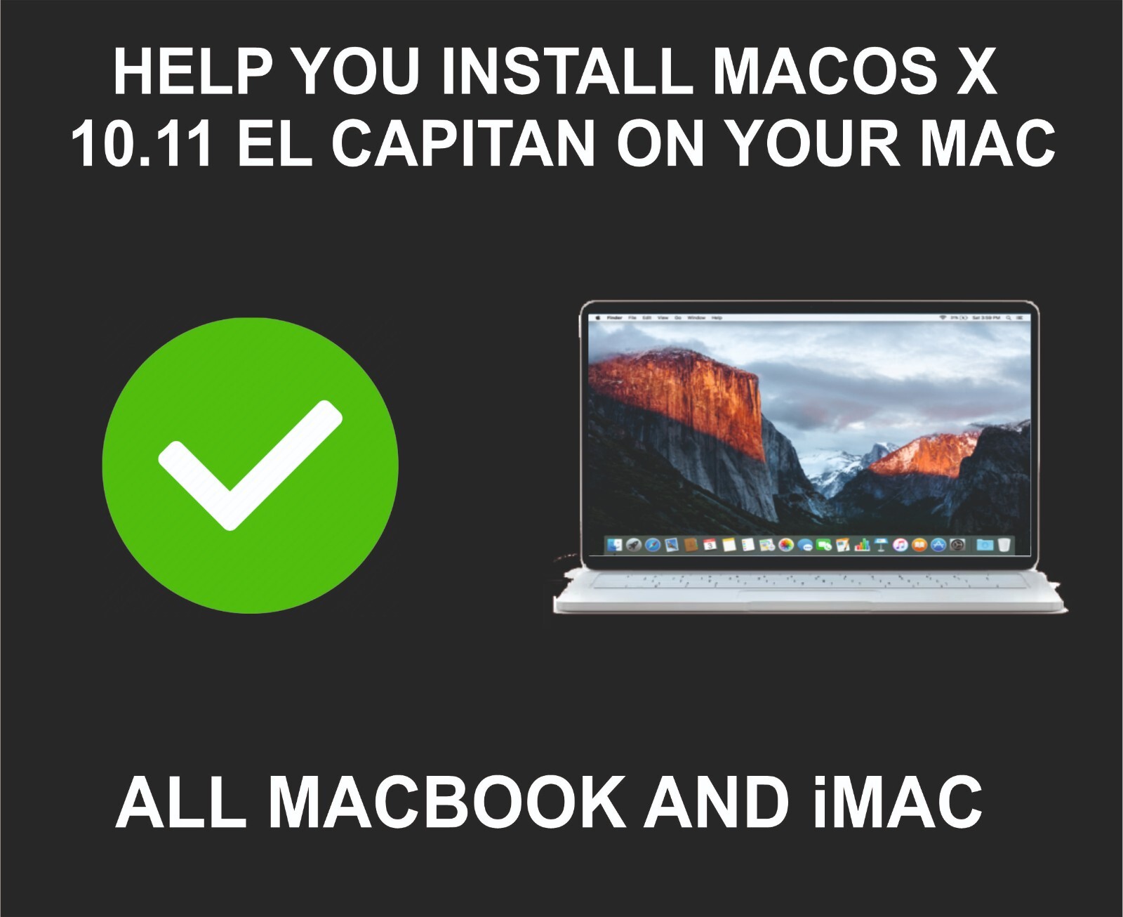 Help You Install OS X El Capitan 10.11 On Your Computer Or Laptop, Service