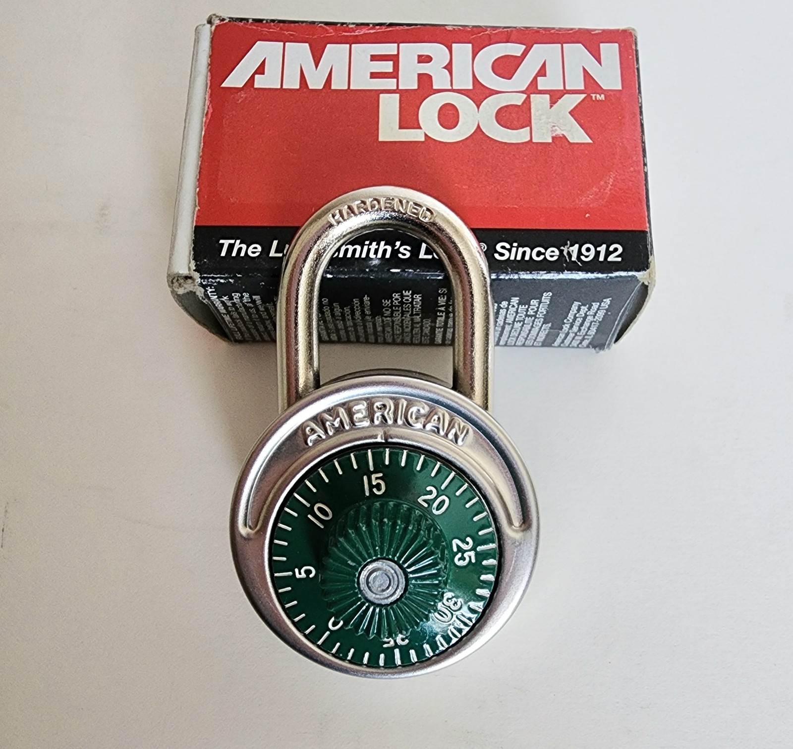 American Lock Green 3-Digit Combination Padlock for School  Gym Lockers Bike USA