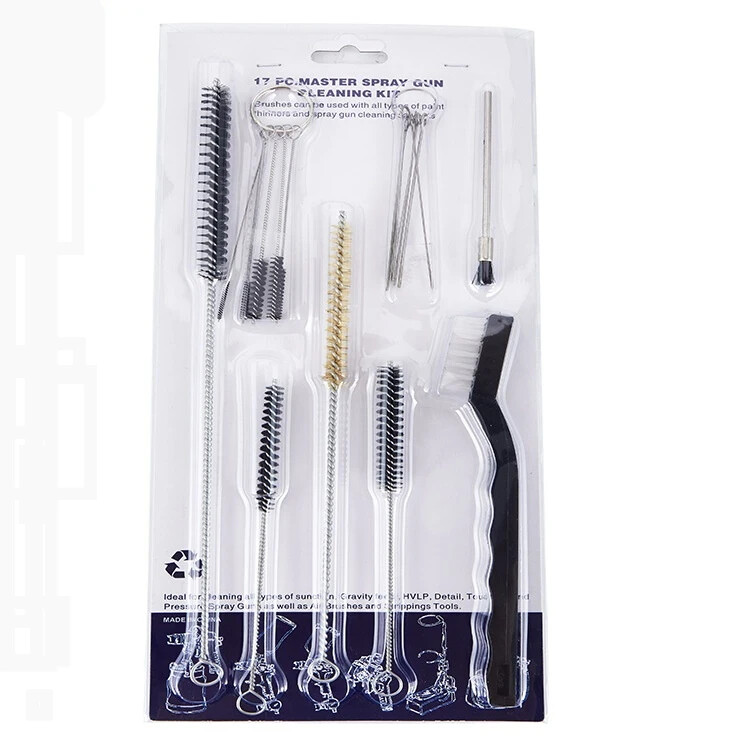 17PCS Spray Gun Cleaning Kit Filters Cleaning Kit for HVLP Gravity Suction