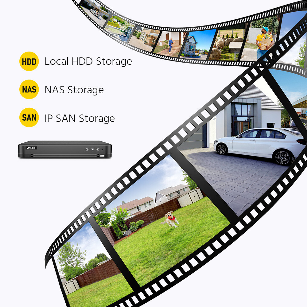 ANNKE 16CH 8MP 4K DVR 5MP Audio CCTV Camera Security System Color Night Vision