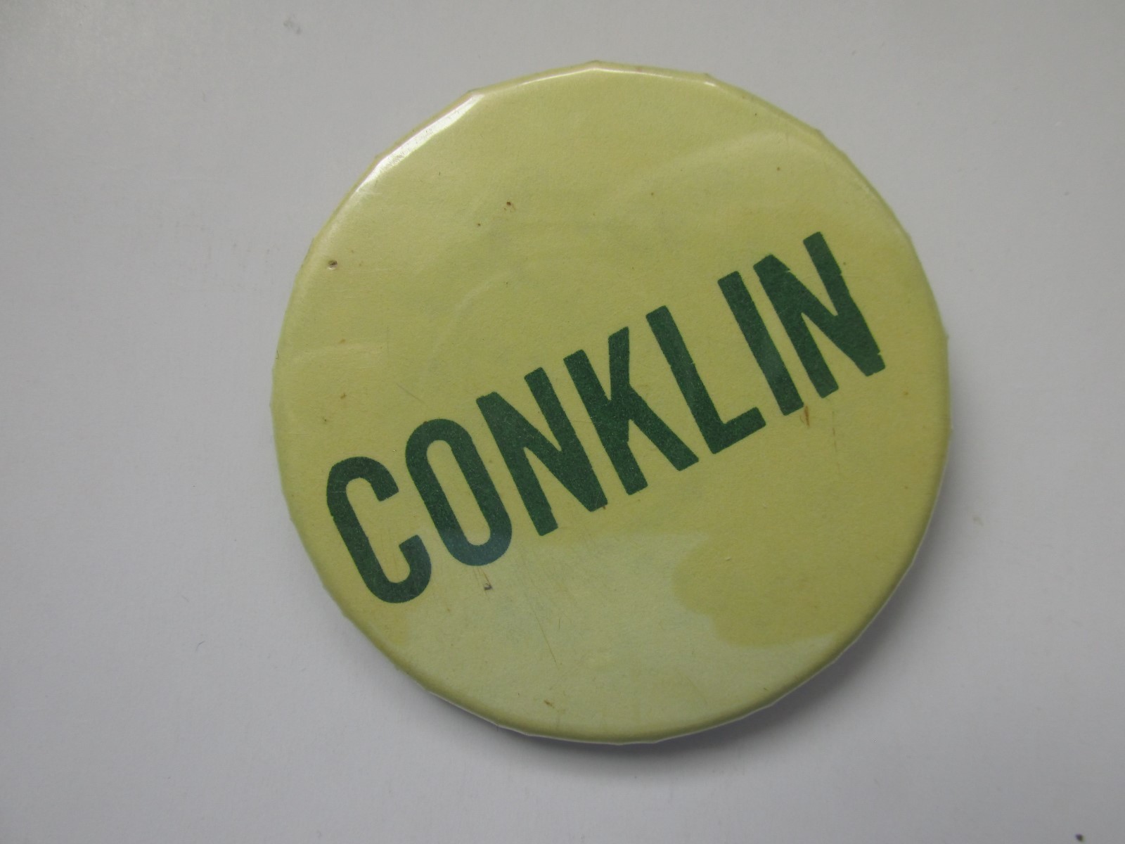 Adv119 Pinback Button Conklin Rockford IL Illinois Superintendent Campaign