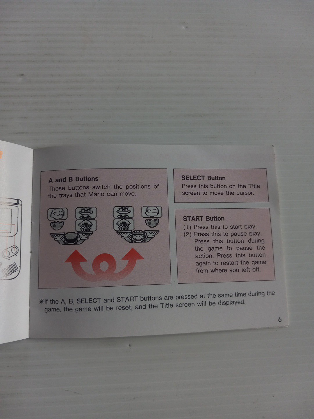 Game Boy Yoshi Instruction Booklet