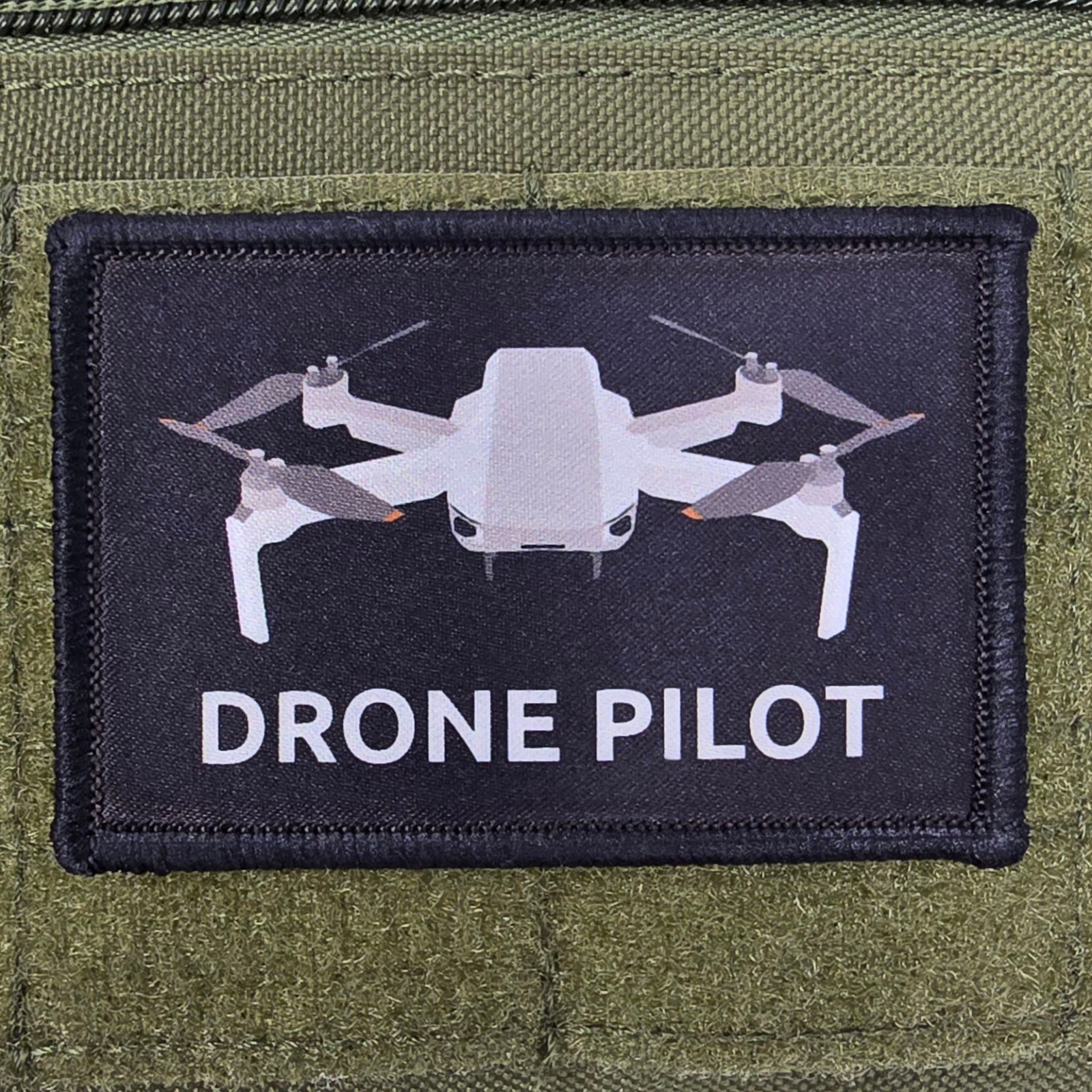 Drone Pilot Patch Moral Tactical Military Air Force USA Flag Hook & Loop