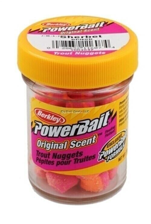 Berkley BPNSB PowerBait Biodegradable Power Nuggets Sherbet 1.1oz Jar