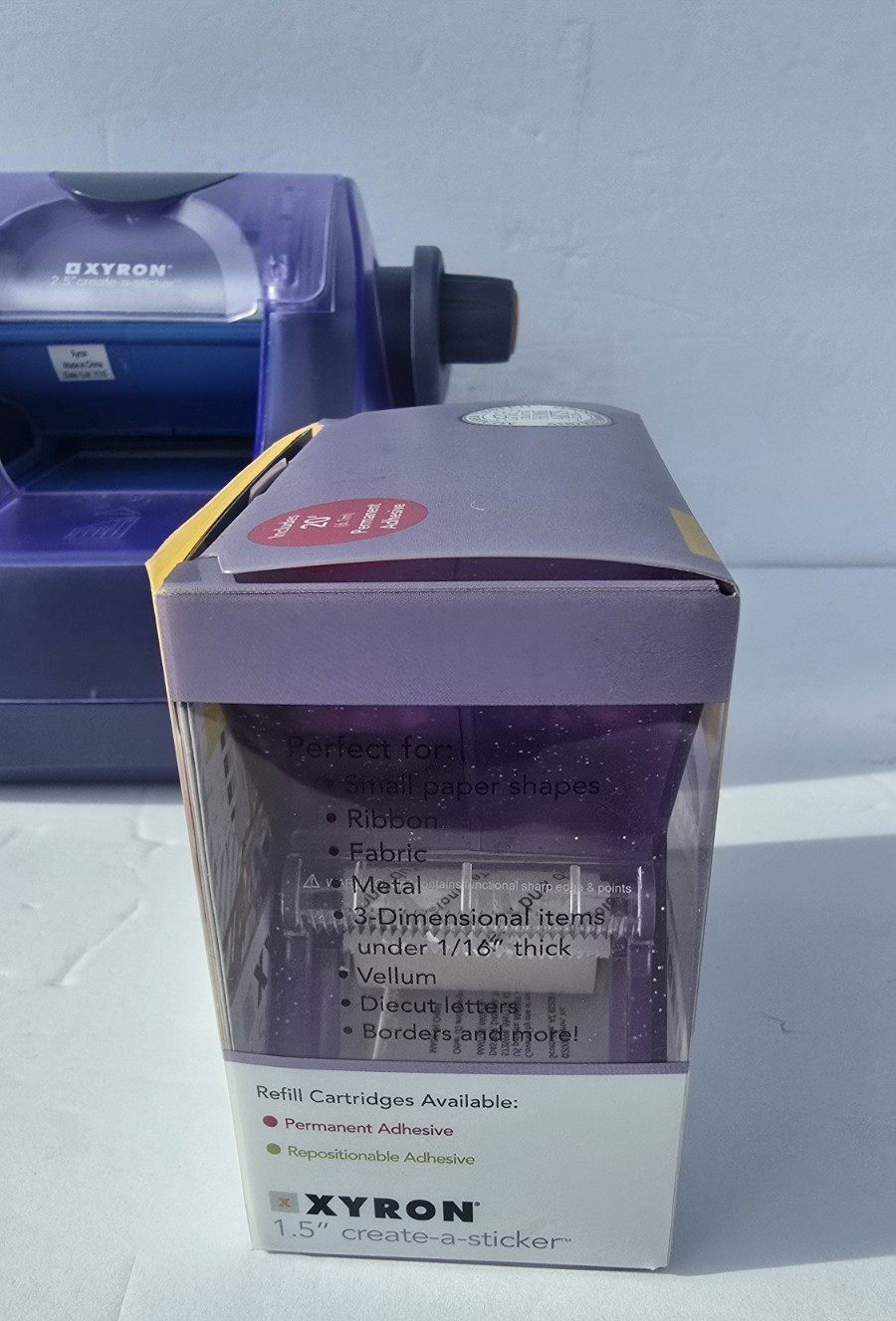 Xyron 2.5" & 1.5" Create-A-Sticker Machine Pre-Owned Purple
