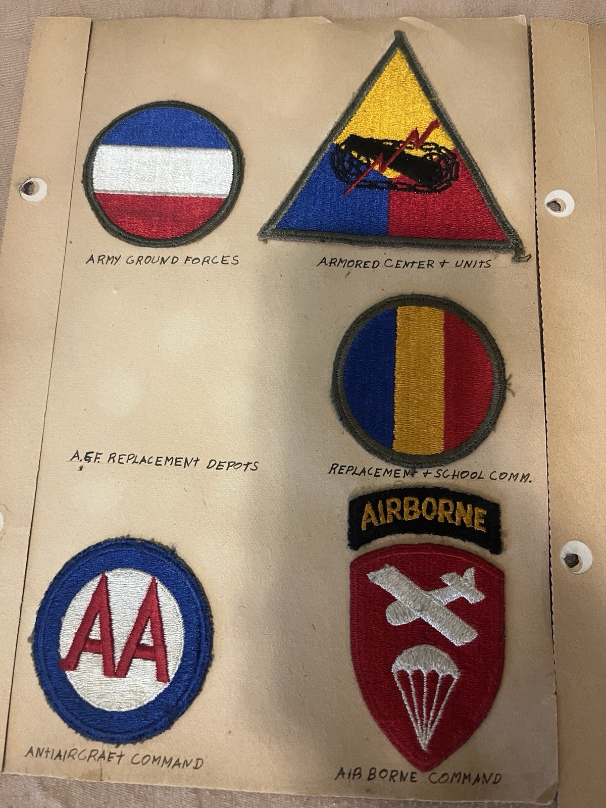 RARE LOT OF 8 WWII PATCHES AIR FORCE INFANTRY ARMY AIRBORNE