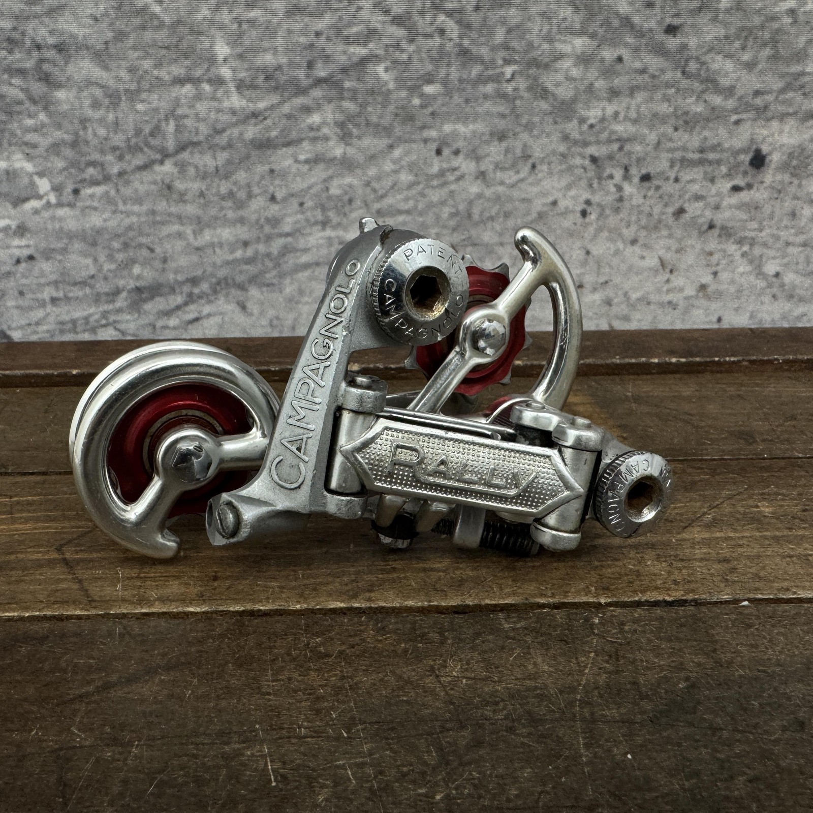 Vintage Campagnolo Rally Rear Derailleur Long Cage Hanger Road Silver Italy 245g