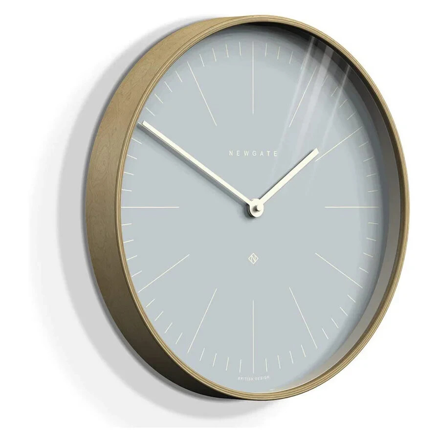 Newgate Mr. Clarke Clock (Pale Pill Blue) NEW 16"x16"x2" Wall Clark Wood Plywood