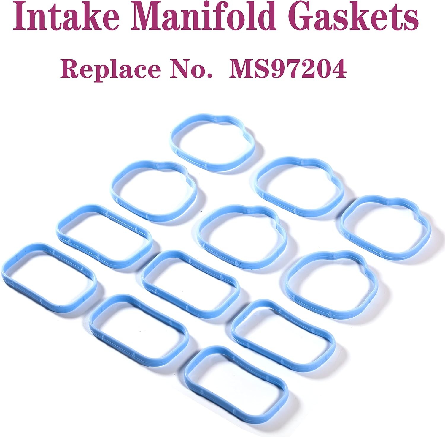 MS97204 Intake Manifold Gasket Lower &Upper Gasket Plenum Set (12PCS)