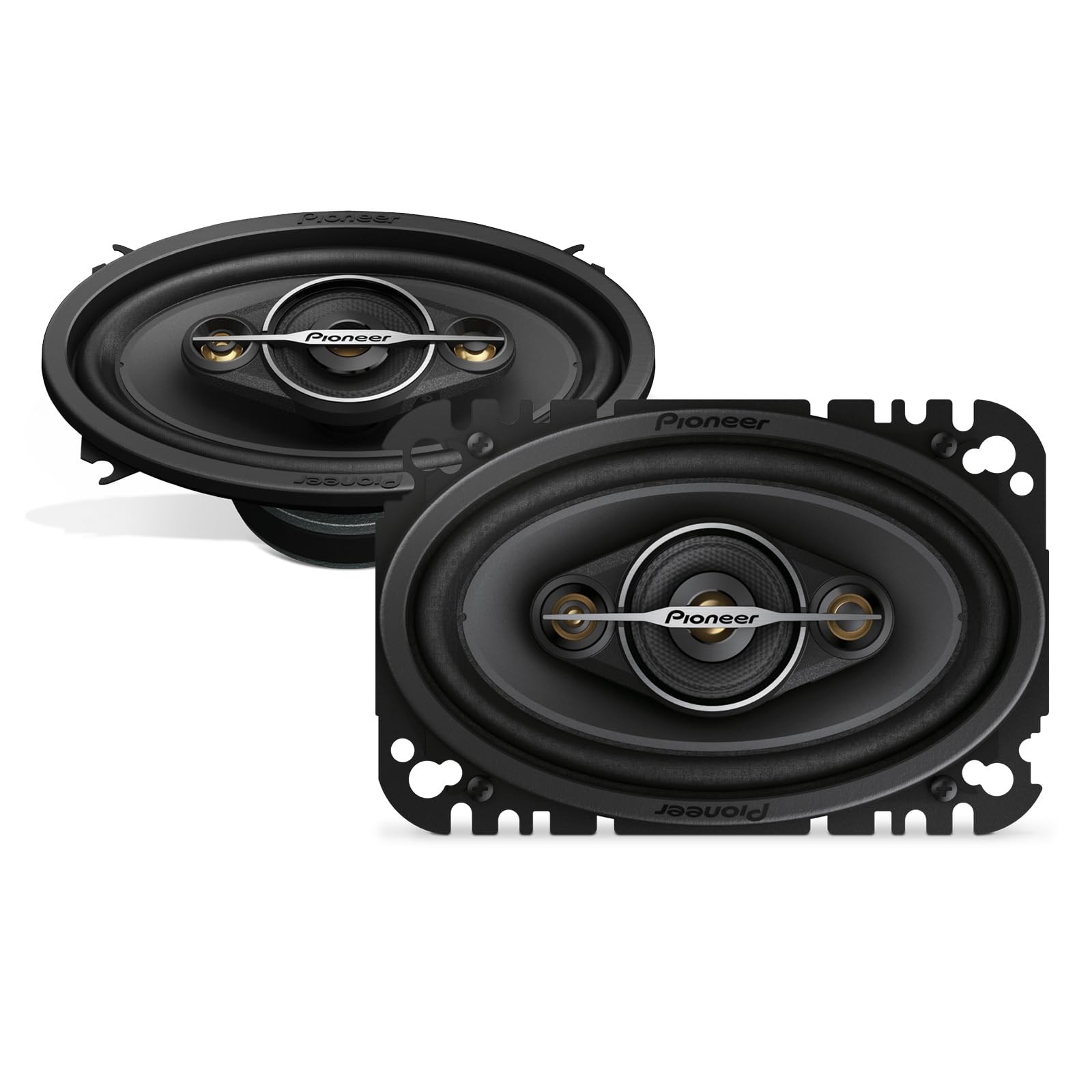 Pioneer A-Series Standard TS-A4671F 4” x 6” 4-Way Speakers 4" x 6", Black