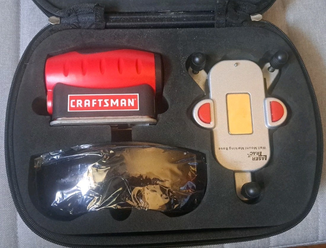 Craftsman 4-in-1 Level with Laser Trac, Red/Black, Model 320.48251 vintage