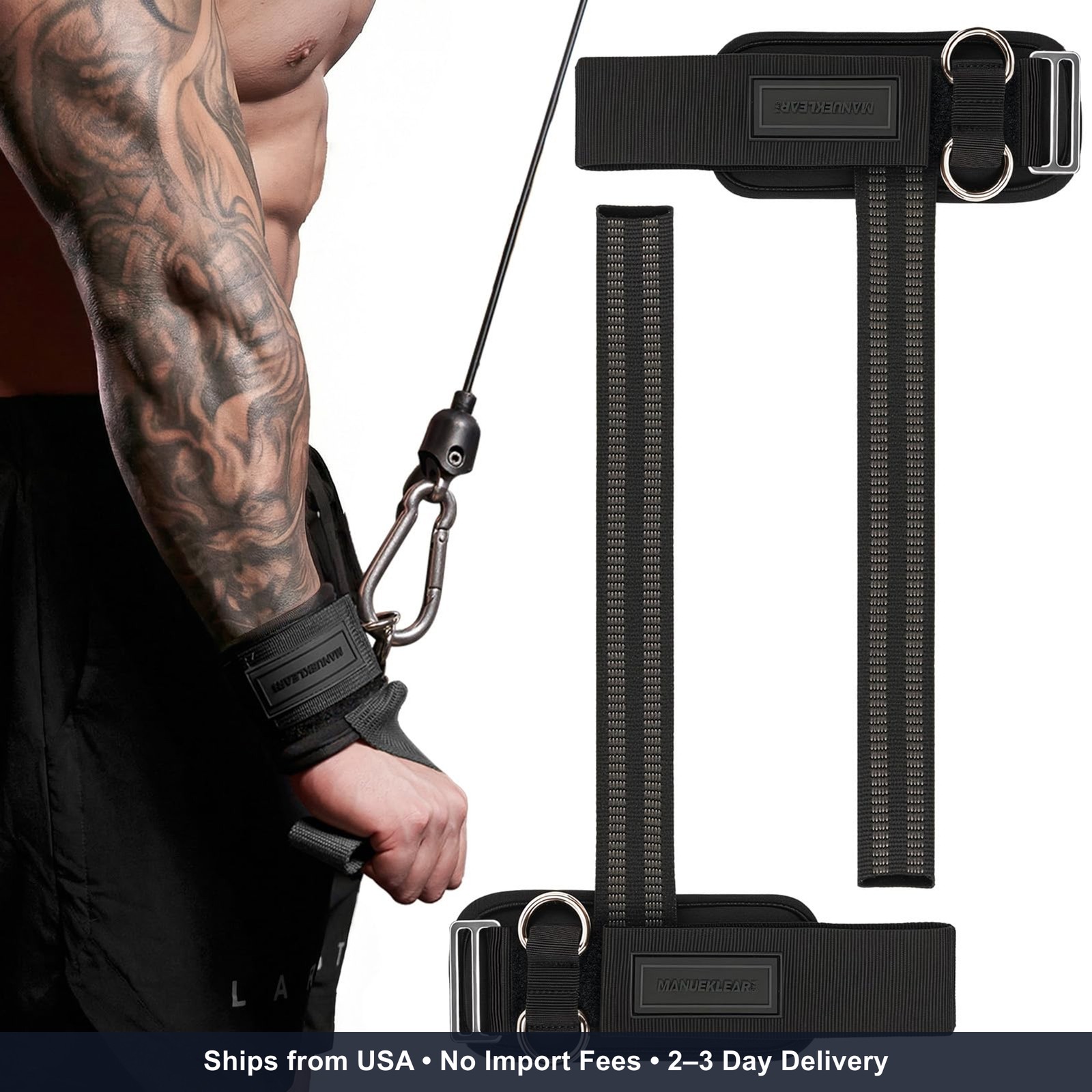 Wrist Straps for Weightlifting, Gym Lifting Straps with D Rings for Cable Machin