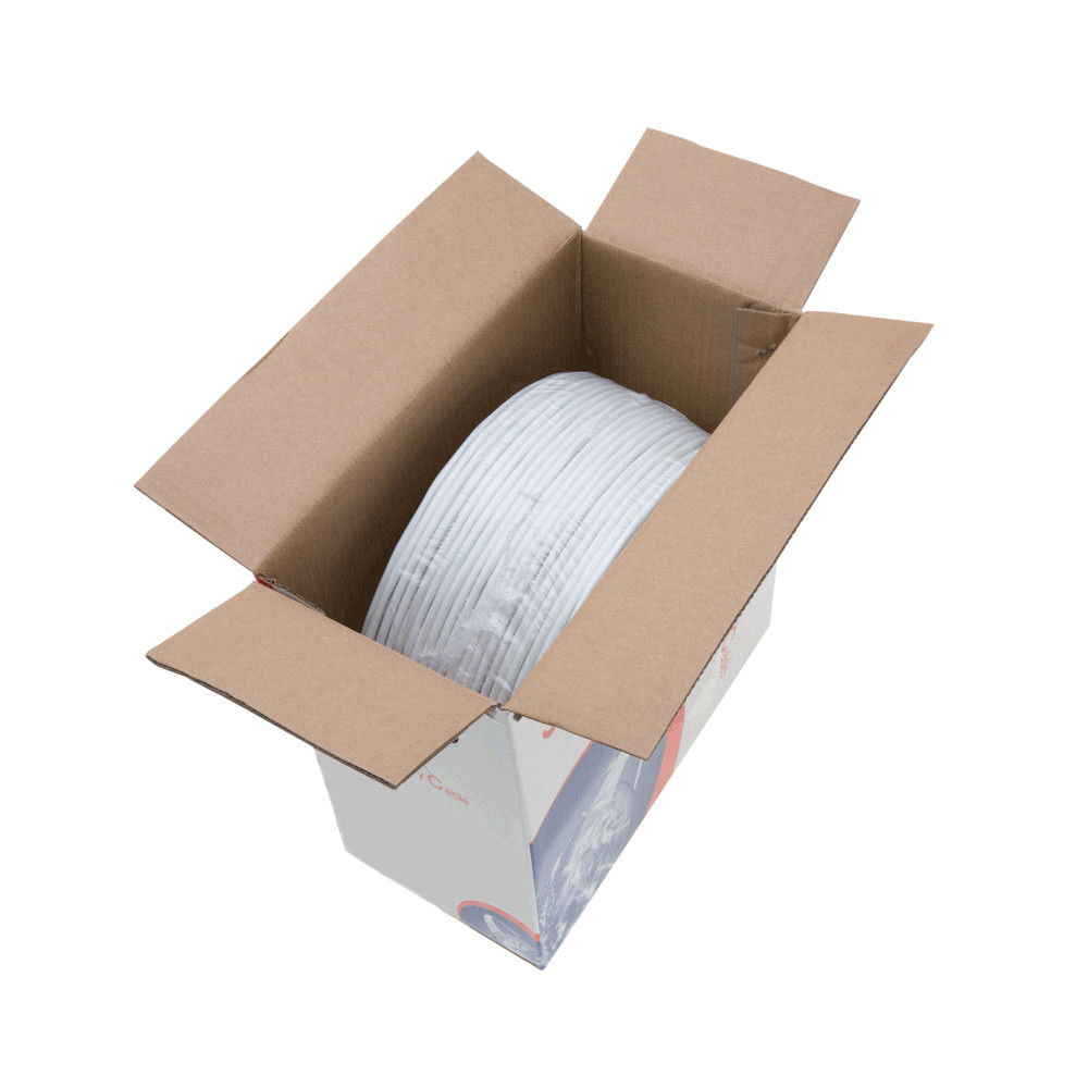 500FT 22/2 AWG Solid Alarm Wire Cable CCA Shielded White for Security System