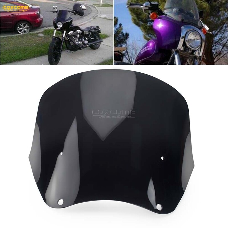 Smoke 12" Fairing Windshield for Harley Dyna FXDF FXDL FXDB  FXDWG 1987-17