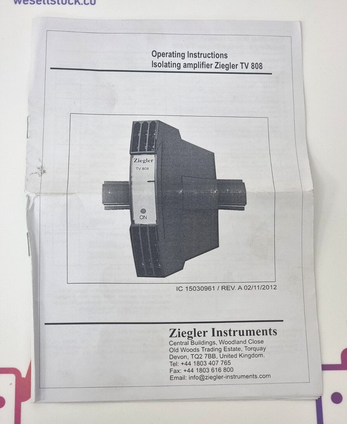 ZIEGLER TV808 Isolating Amplifier
