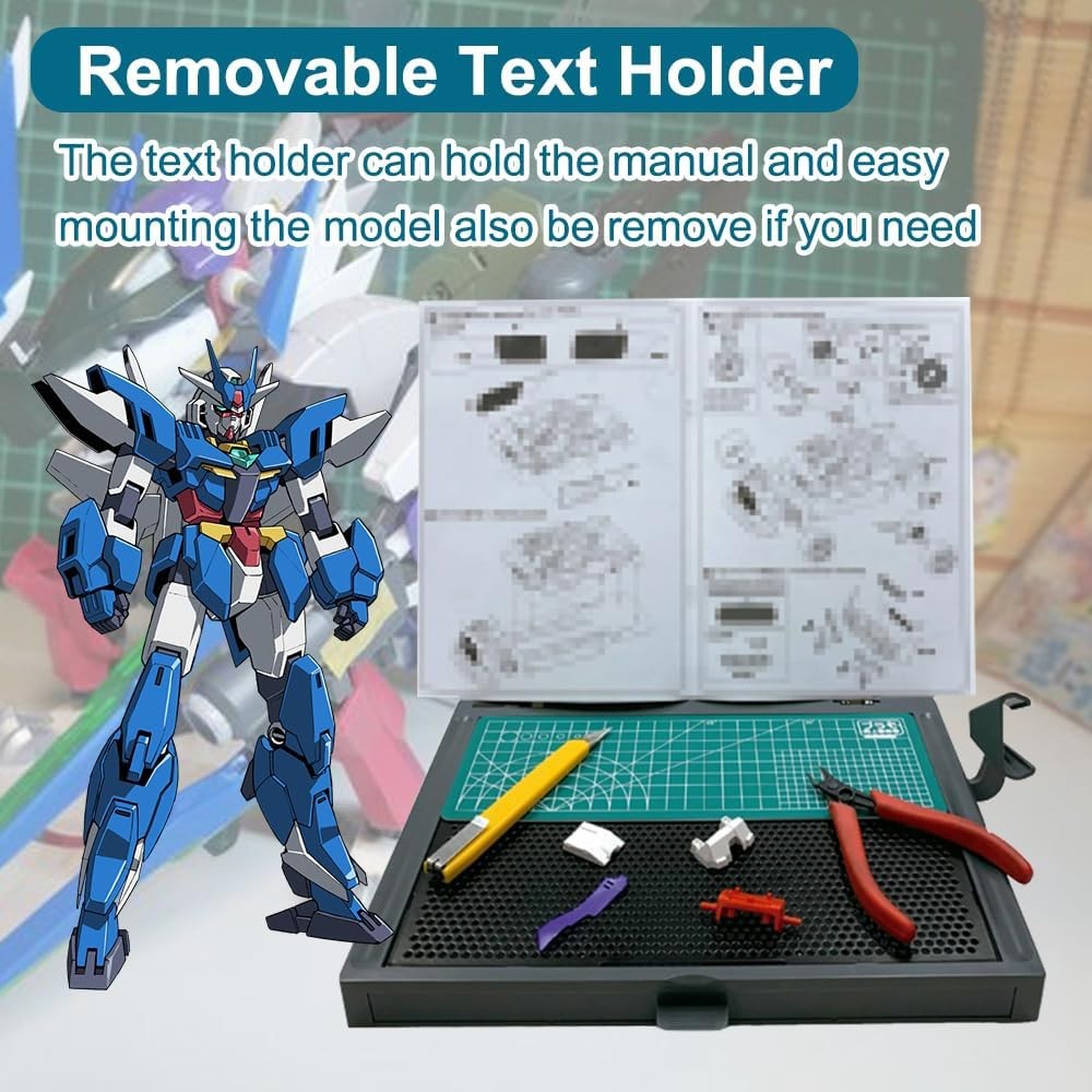KJ018 Portable Worktable for Model Building with Movable Drawer Cut Mat