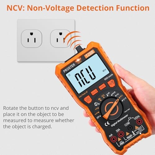 Digital Multimeter - TRMS Voltmeter Multimetro Auto 6000Counts-Pro Orange
