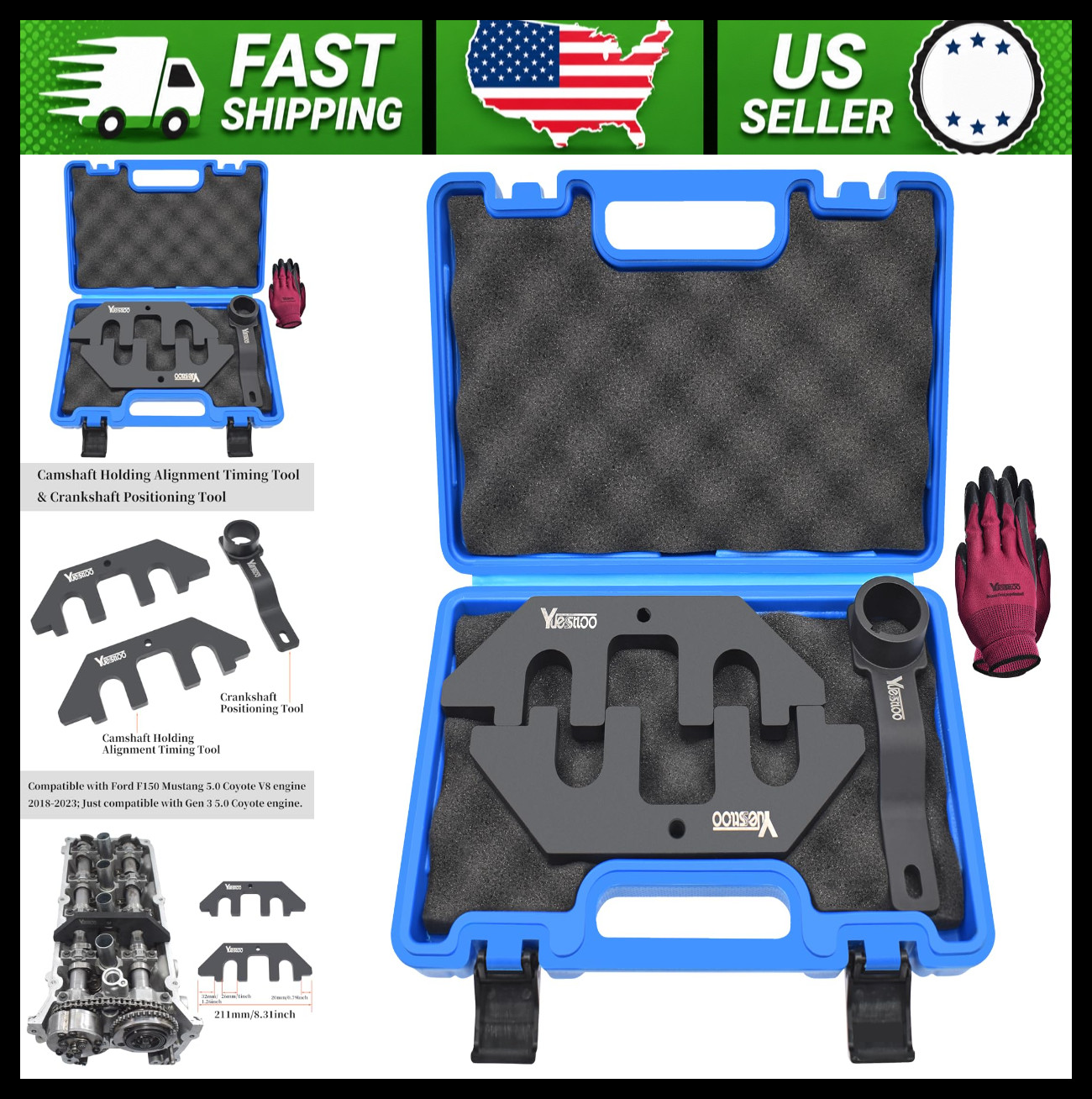Ford F150 Mustang 5.0 Coyote Engine Timing Tool Set 3Pc