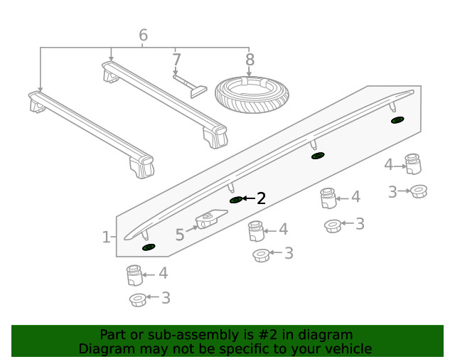 Genuine Audi Roof Rail Gasket Set 80A-860-151