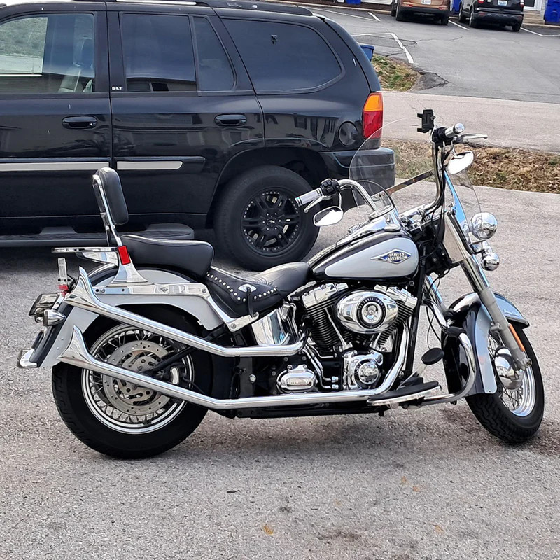 Fishtail Upsweeps for 86-17 Narrow Tire Harley Softail Exhaust Pipes Amazing
