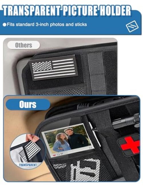 Molle Car Sun Visor Organizer - Tactical Storage Panel with80° 1 Camouflage
