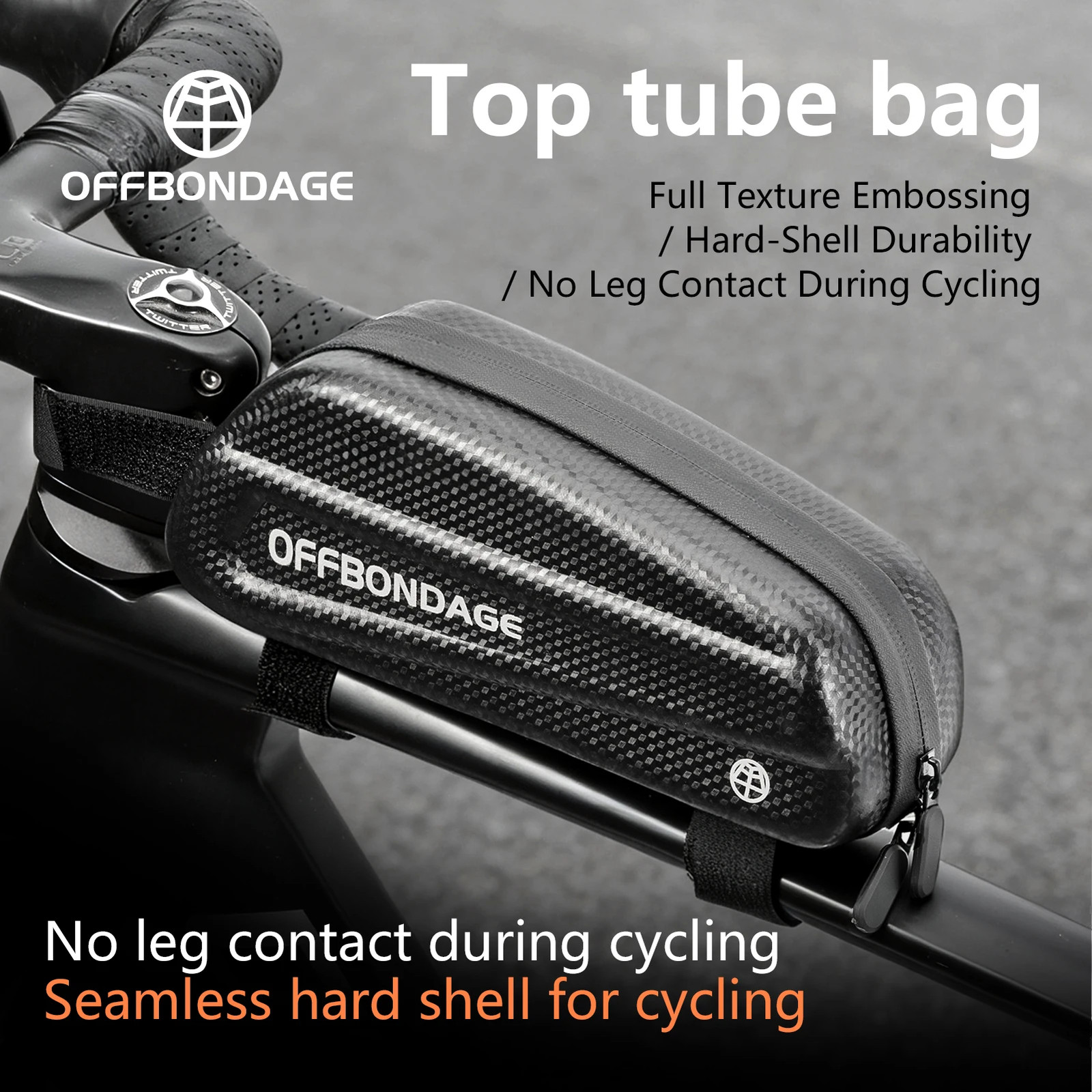 OFFBONDAGE Hard Shell Bike Front Bag 0.8L EVA Waterproof Bicycle Bag MTB Road Bi