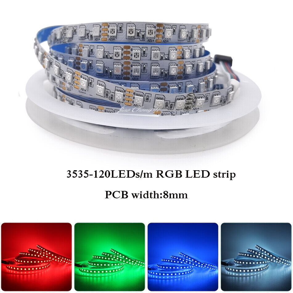 3535 RGB LED stirp 8mm width DC12V 24V 120LEDs/m RGB Flexible led Tape 1-5M