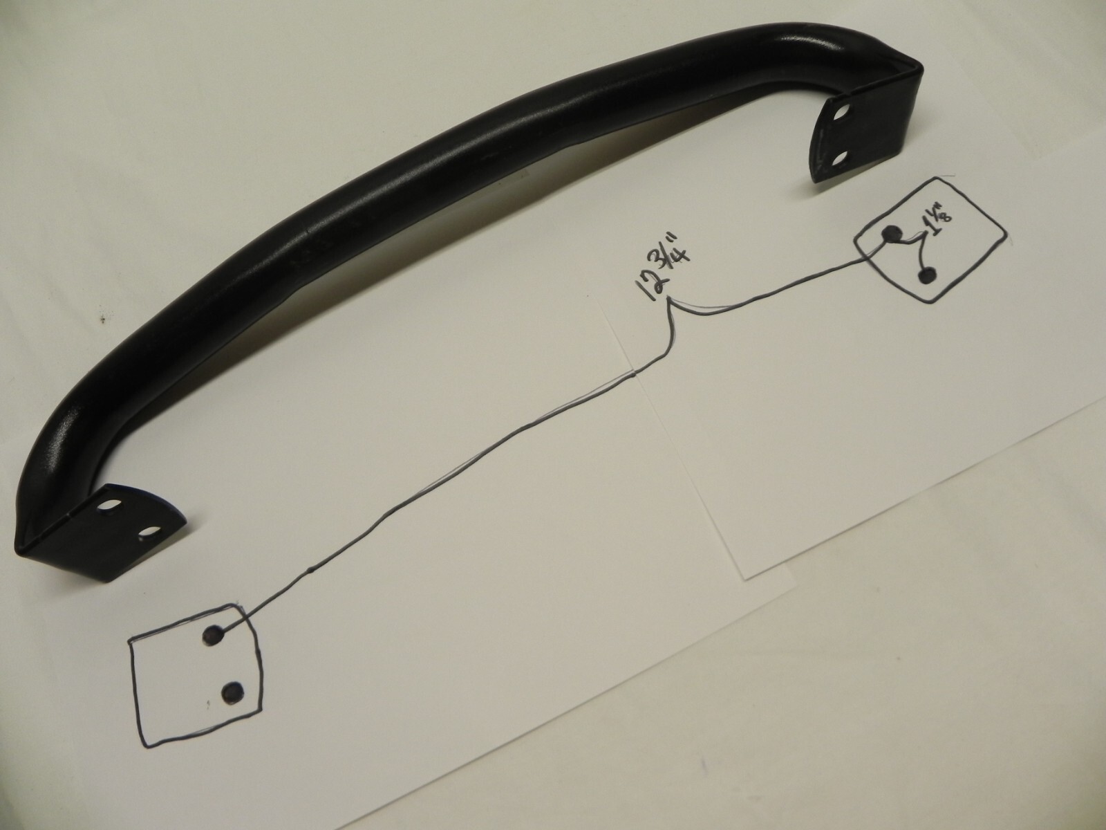 Snap-On Roll Cab Side Handle w/4 Bolts 17'' Long Black (Fits Multiple Units)