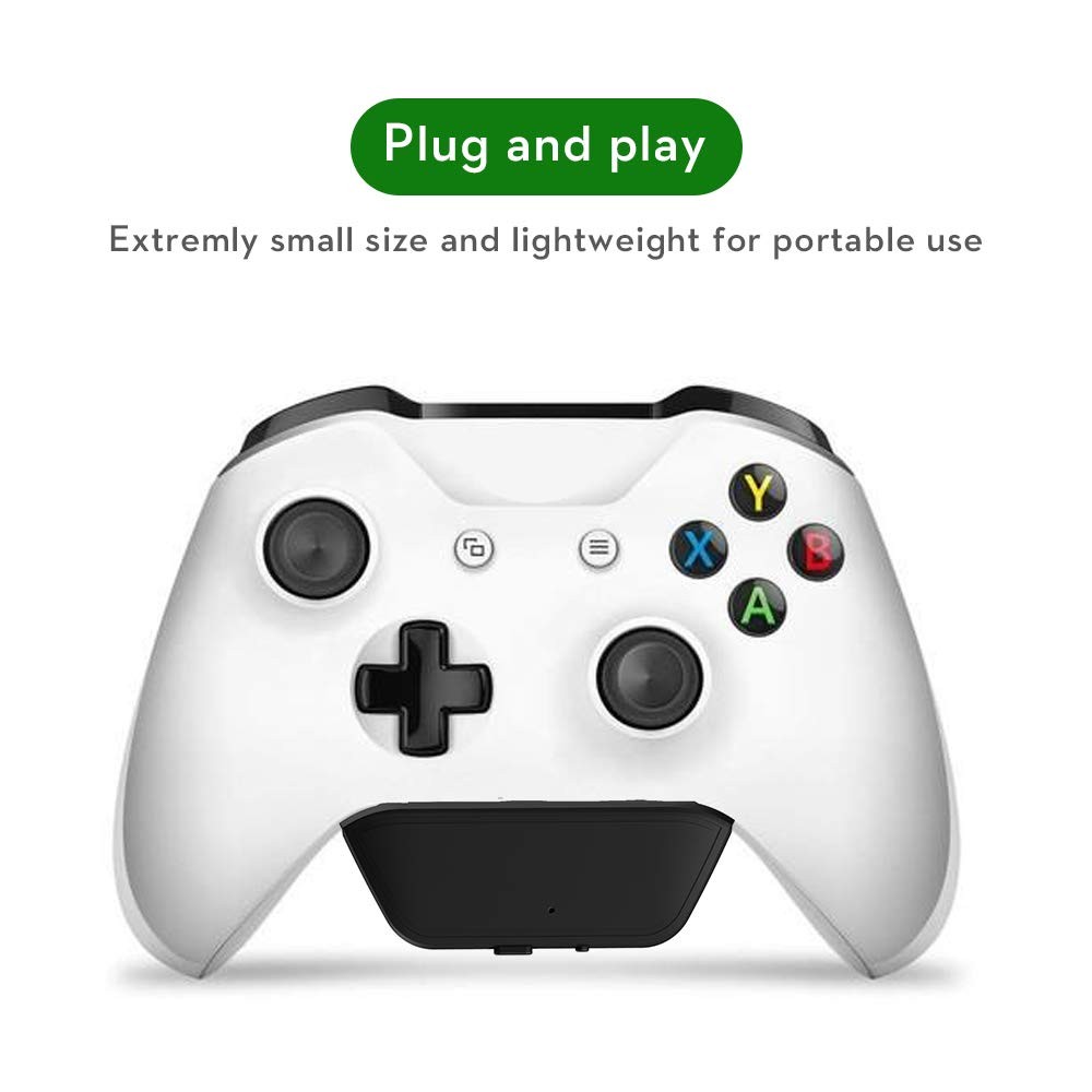 Uberwith Bluetooth Transmitter Dongle for Xbox Controllers - Stereo Black